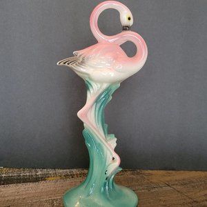 Mid Century Modern Flamingo Statue Decor